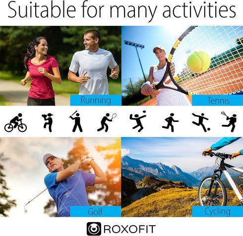ROXOFIT Torn Calf Muscle Brace - Adjustable Neoprene Support Compression Sleeve for Calf Tear and Shin Splint Pain