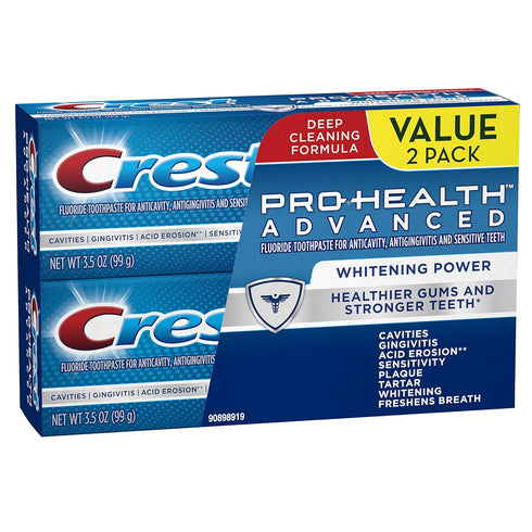 Pack Crest Pro-Health Advanced Whitening Power Toothpaste, Twin