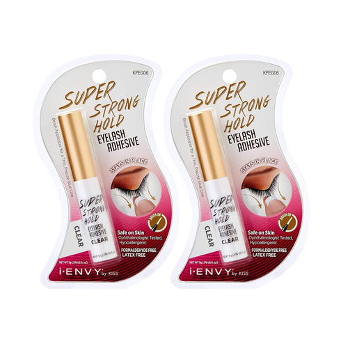 i•ENVY Super Strong Hold Eyelash Adhesive, Waterproof, 2 Pack - 48-Hour Long-Lasting Lash Glue