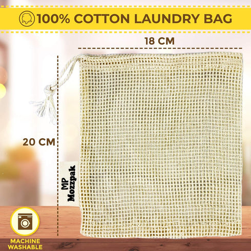 MP MOZZPAK (20 Pack) Reusable Makeup Remover Pads - Bamboo Cotton Rounds with Laundry Bag