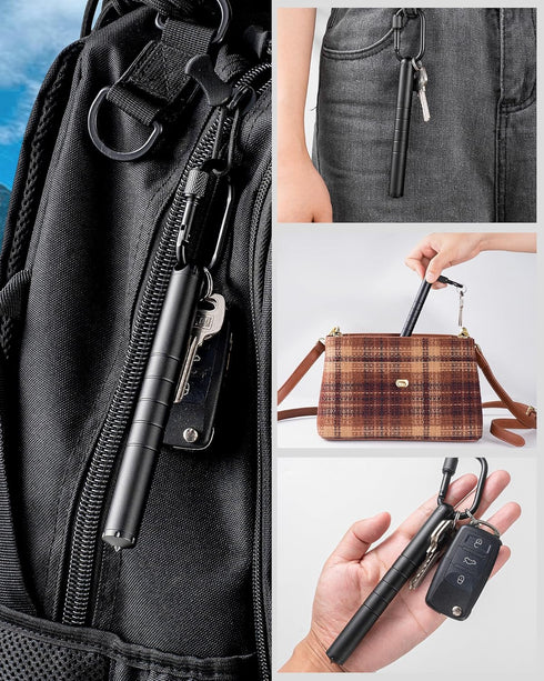 Portable Waterproof Titanium Keychain Pill Holder - Small Travel Pill Box for Men