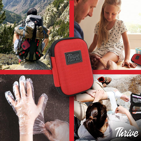 Thrive Travel Essentials Mini First Aid Kit - 66 FSA HSA Approved Products (Shell)
