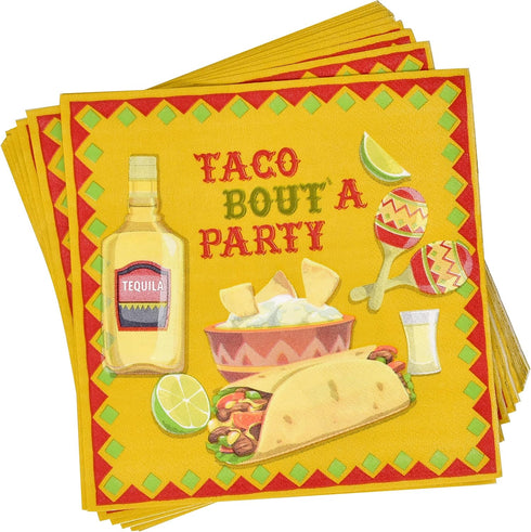 Set 24, 9" 7" 9 Oz 13" 13" Gift Boutique - Taco Party Serves Includes Dinner Plates, Dessert Plates, Cups, and x