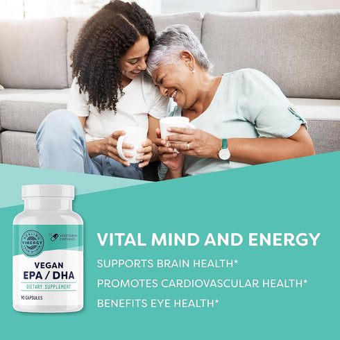 Vimergy Vegan EPA/DHA, 30 Servings, Algal Omega 3 Fatty Acids, Plant Based Fish Oil Alternative