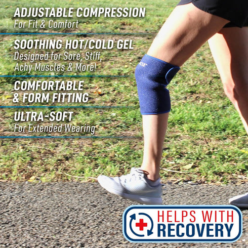 Miracle Knee Relief Gel-Infused Compression Wrap - 360-Degree Support for Women & Men, Ultra-Soothing Cooling Gel