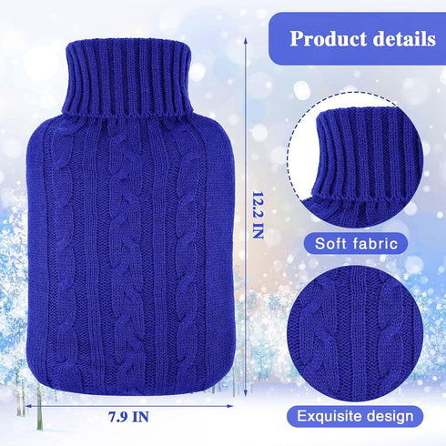 2 Pieces Hot Water Bottle Cover - Soft Knitted Sweater for Hot Compress and Cold Therapy, Ideal for Pain Relief
