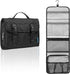 PAVILIA Travel Hanging Toiletry Bag for Women Men, Large Capacity Waterproof Cosmetic Storage Organizer Case, Black