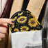 Kigai Sunflower Pill Case Weekly Pill Box Portable Travel Pill Bag Organizer with Zipper for Vitamins, Medication