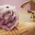Loofah-Bath-Sponge Lace-Mesh-Set - 4 Pack Spa Colors, 2-Scrubs-in-1 by Shower Bouquet, 60g Pouf for Exfoliating Skin