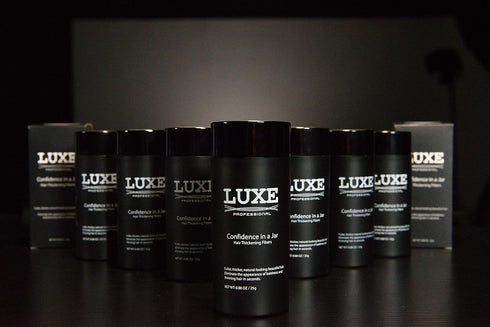 LUXE Hair Thickening Fibers - CONFIDENCE IN A JAR – 2 Months+ Supply! – Gray