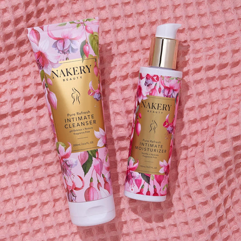 Nakery Intimate Wash Women pH Balanced Vaginal Cleanser - Hydrating Feminine Wash with Aloe & Hyaluronic Acid