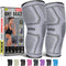 Knee Brace Compression Sleeve for Pain Relief - 2 Pack, Support for ACL, Meniscus Tear, Arthritis, Grey S