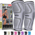 Knee Brace Compression Sleeve for Pain Relief - 2 Pack, Support for ACL, Meniscus Tear, Arthritis, Grey S