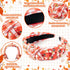 PANTIDE Thanksgiving Fall Jeweled Knotted Headband - Pumpkin Rhinestone Crystal Embellished Wide Top Knot Hair