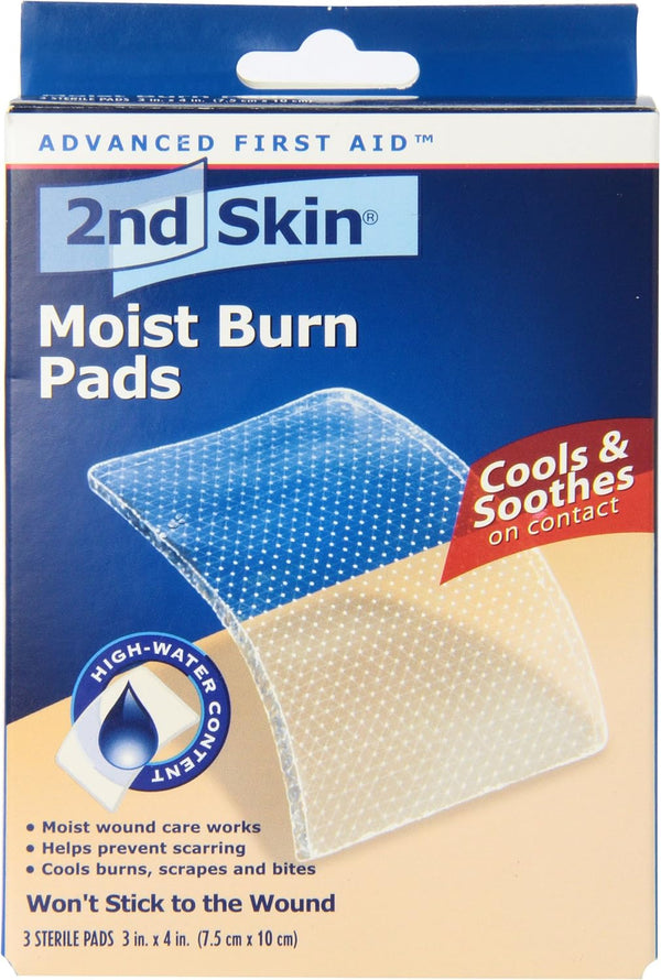 Spenco 2nd Skin Moist Burn Pads, Large (3 x 4 Inches), 3 Count