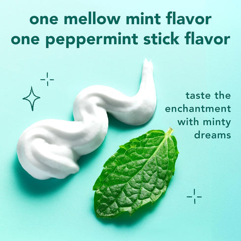 Pack, 2 Pack, 4.0 Oz Hello Whipped Mellow Mint Dream and Peppermint Stick Toothpaste Minty Adult Foam Toothpaste