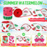 6 Roll 30 Yard Summer Wired Ribbon 2.5 Inch Watermelon Print Wired Edge Ribbons DIY Stripe Watermelon Ribbon Burlap Fruit Ribbon Roll Gift Wrapping Ribbon for Wreath Craft Baby Shower Party Decoration by Chunyin