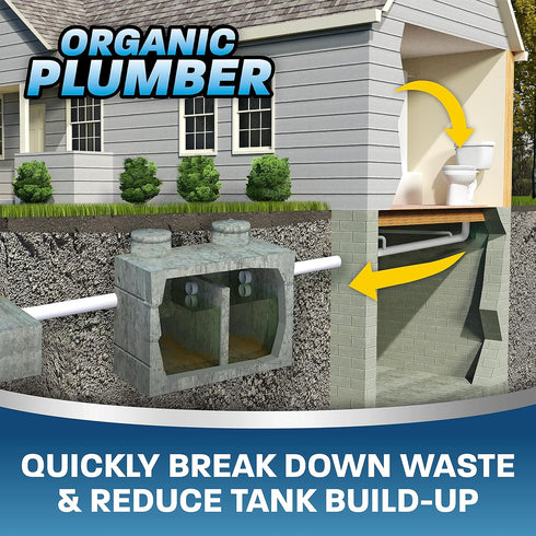 Septic Tank Cleaner Treatment, Bacteria x Natural Enzyme Flushable Bio Tabs for Sewage Waste & Field System