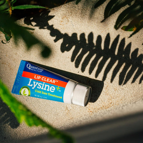 Quantum Health Lip Clear Lysine+ Cold Sore Treatment - L-Lysine Menthol Calendula & Propolis Ointment, 0.25 Oz