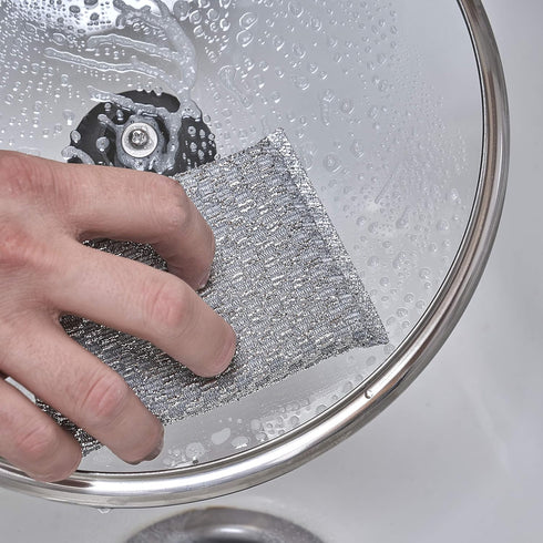 Superio Gold and Silver Kitchen Sponge Scrubber, Heavy Duty Non-Scratch, Kosher, Pack of 12 for Sink and Dish Washing