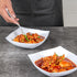 Restaurantware Moderna 32 Ounce Fancy Plastic Bowls, 10 Square Disposable Salad Bowls for Warm and Cold Foods