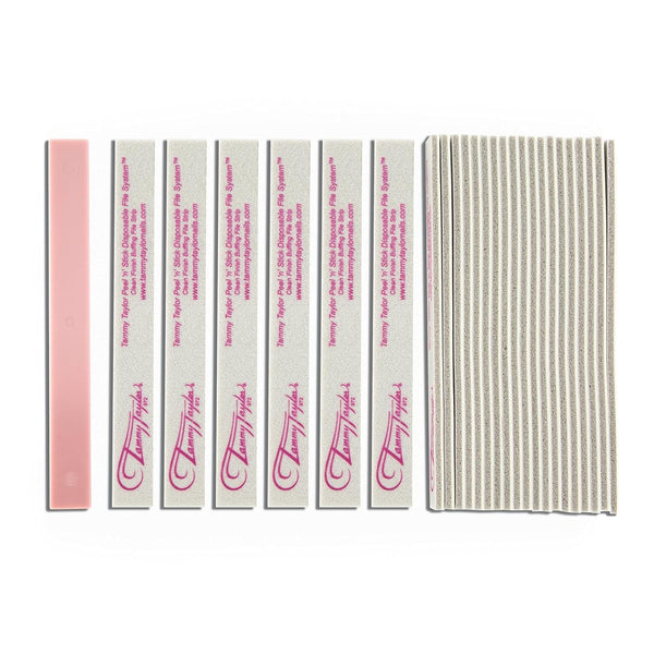 Tammy Taylor Peel ‘N’ Stick Clean Finish Buffer, Natural Nail Buffing File for Fingernails and Toenails, 10 Pack