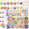 NAISKA 138Pcs Gold Butterfly Braid Hair Accessories, Colorful Beads for Hair Braids, Handmade Jewelry Charms for Women