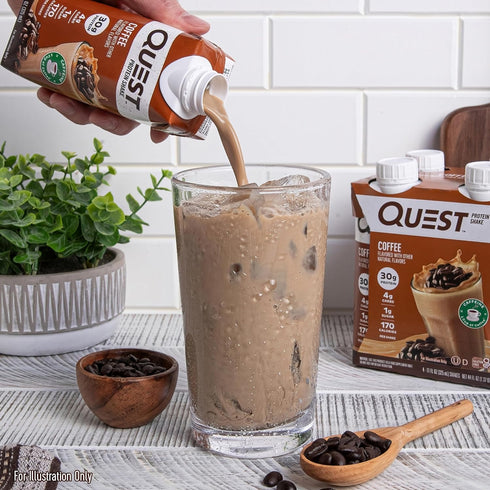 Quest Nutrition Ready to Drink Coffee Protein Shake | 30g Protein, 4g Carb, 1g Sugar | Gluten Free, Keto Friendly, 4