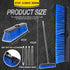 18 Inches Heavy Duty Outdoor Push Broom, 63" Long Handle for Deck Driveway Garage Yard Cleaning (Blue)