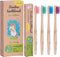 Lingito Natural Bamboo Toothbrushes - BPA Free Soft Bristles, Nature-Friendly, Organic & Vegan Toothbrush Pack