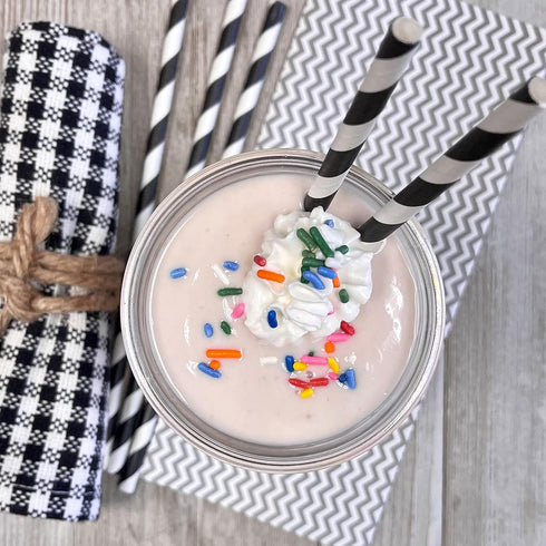 Stripe Paper Straws - Black White - 7.75 Inches - 50 Pack from Outside the Box Papers