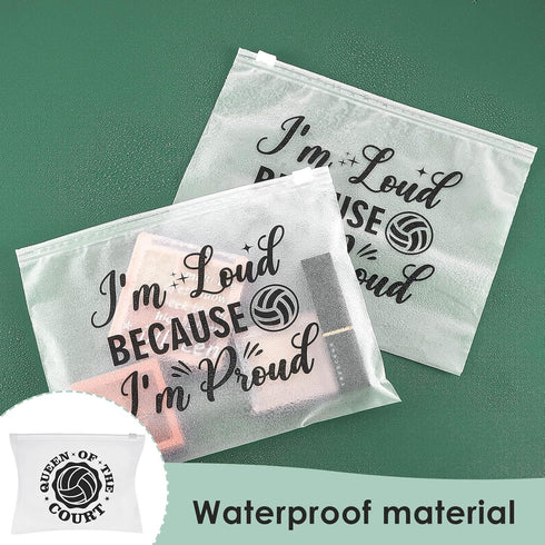 54 Pieces Volleyball Pouch EVA Matte Small Makeup Bag, Waterproof Cosmetic Bags, Portable Volleyball Pencil Case for