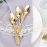 WDF 100 Piece Gold Plastic Spoons, 6.93 Inch Heavy Duty Disposable Silverware for Dessert Cake, Party or Daily Use