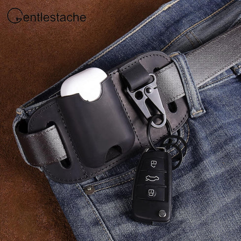 Gentlestache Leather Sheath for Zippo, Leather Zippo Pouch Case, Leather Case Cover for AirPods, Lighter Pouch