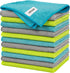 FIXSMITH Microfiber Cleaning Cloth - Pack of 12, 12 x 16 in, Highly Absorbent, Lint-Free Cleaning Rags for Home
