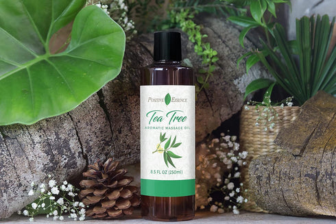 Tea Tree Massage Oil, Body Oil for Massage Therapy with Jojoba, Vitamin E, Essential Oil