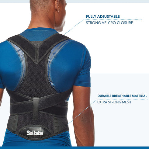 Back Brace Posture Corrector for Men and Women, Adjustable Support for Upper and Lower Back Pain Relief, Muscle Memory
