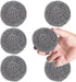 Stainless Steel Scourer Kitchen and Household, Steel Cleaning Dishes, Middle Size Scrubbers (6Pcs*25g)