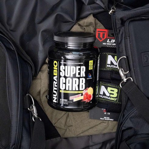 NutraBio Super Carb Powder, Complex Carbohydrate Supplement with Cluster Dextrin & Electrolytes, Raspberry Lemonade, 30