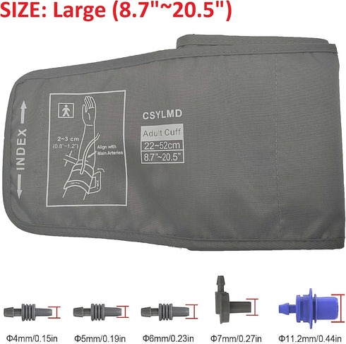 Extra Large Cuff Compatible with Omron 8.7"-20.5" Inches (22-52CM) XL Blood Pressure Adult ARM BP Replacement Cuff for