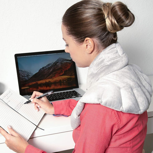 Bed Buddy Lavender Microwave Heating Pad for Back, Shoulder, Neck Pain Relief - Aromatherapy Wrap