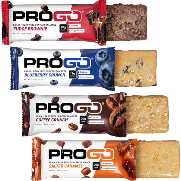 ProGo Protein Bars Starter Pack Brain + Body Fuel with Up to