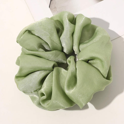 Scrunchies Hair Ties for Women - Big Silk Satin Scrunchie Extra Large Jumbo Oversized Cute Chiffon Scrunchy