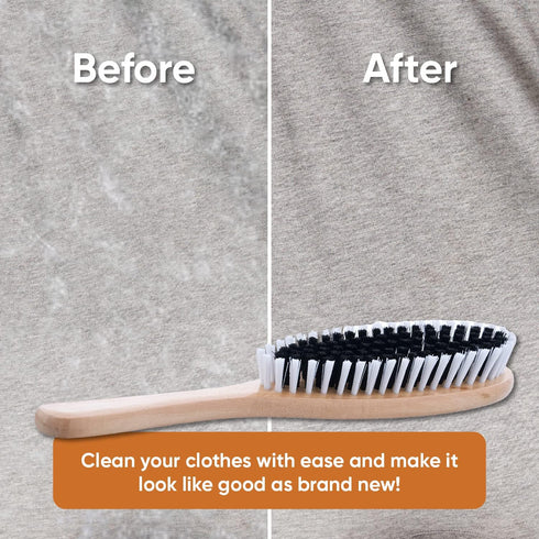 Superio Clothes Brush Garment Brush, Sturdy Bristles, Lint Remover for Wool Suits, Pet Hair, Dust, Durable Wood Handle