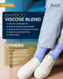 Pembrook Bamboo Viscose Diabetic Socks, 6 Pairs Ankle Socks for Swollen Feet, Neuropathy, Wide Calf and Ankle Socks