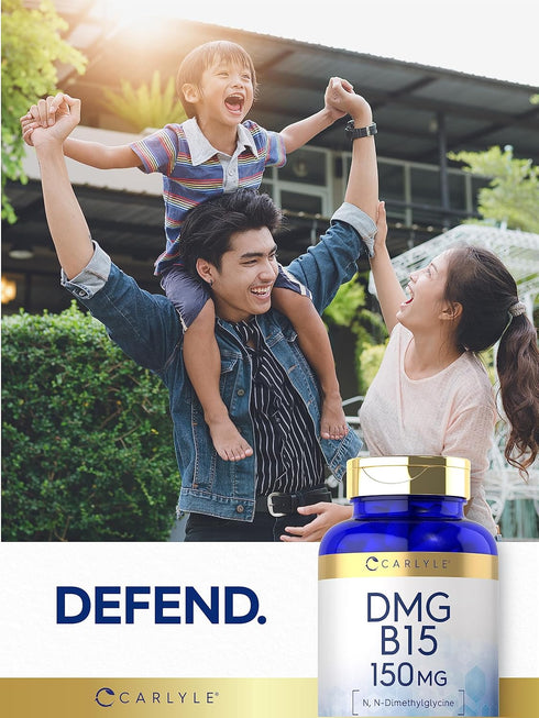 Carlyle DMG Supplement | 150 mg B15 | 180 Capsules | Non-GMO, Gluten Free, N-Dimethylglycine