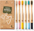 GREENZLA Kids Bamboo Toothbrushes (6 Pack), BPA Free Soft Bristles, Eco-Friendly Natural Toothbrush Set, Biodegradable
