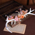 MOSTORY Handmade Pink White Antler Headband - Boho Fairy Deer Horns Hair Accessory for Renaissance Halloween Cosplay