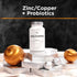 Amen Zinc & Copper Supplement + Probiotics - 50 mg Zinc Picolinate, 90 Capsules, 3 Months Supply