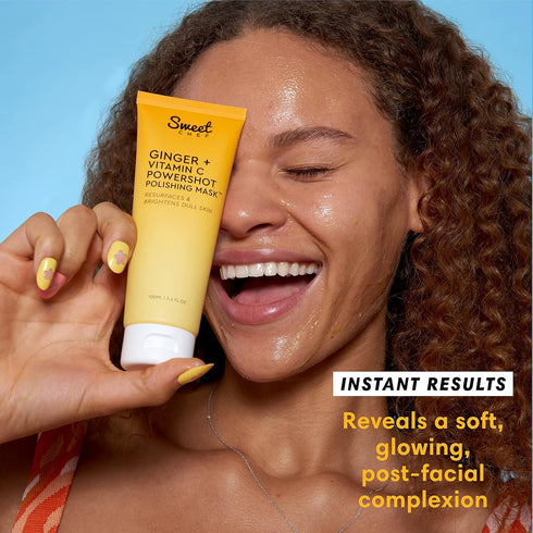 Sweet Chef Ginger + Vitamin C Powershot Polishing Mask - Brightening Face Mask for Dark Spots & Uneven Skin Tone